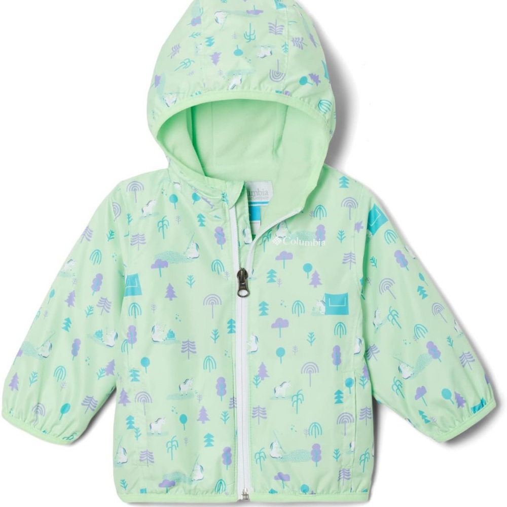 Columbia Light Green Patterned Kids' Jacket
